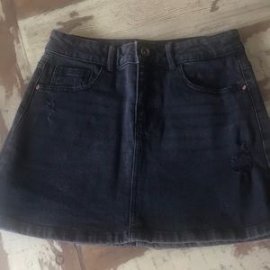 Zara Denim black girls mini skirt